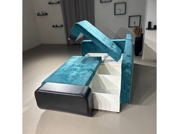 Диван-кровать Олимп-3 угловой, зеленый,  правый угол