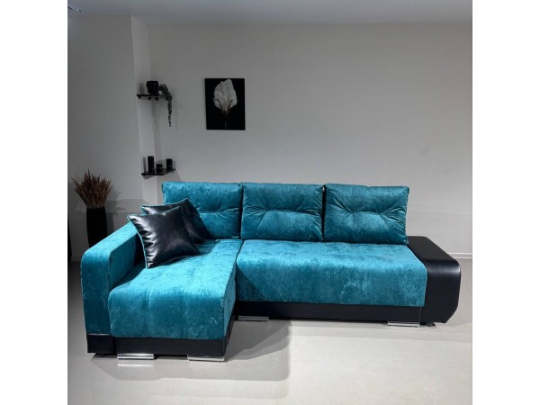 Диван-кровать Олимп-3 угловой, зеленый,  правый угол