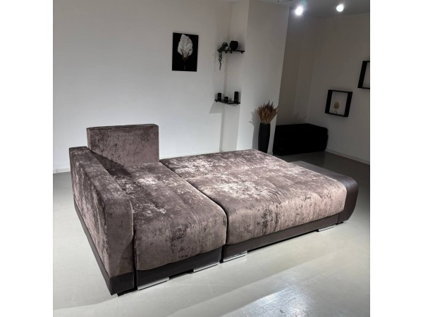 Диван-кровать Олимп-3 угловой, коричневый,  правый угол