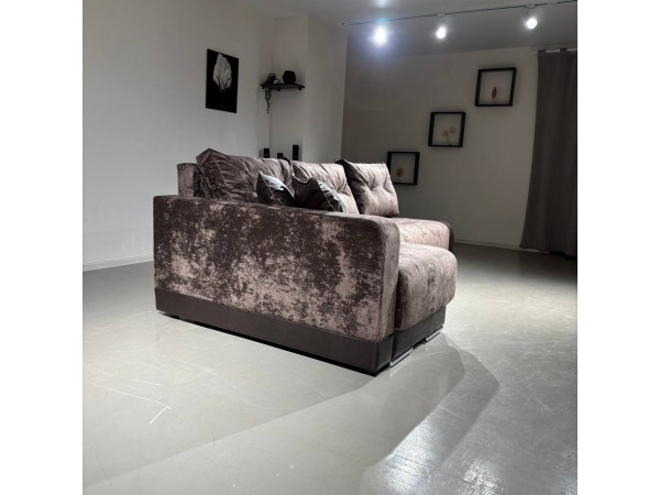 Диван-кровать Олимп-3 угловой, коричневый,  правый угол