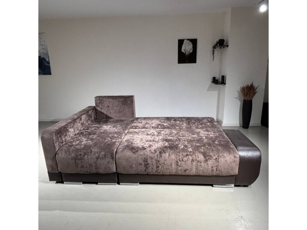 Диван-кровать Олимп-3 угловой, коричневый,  правый угол