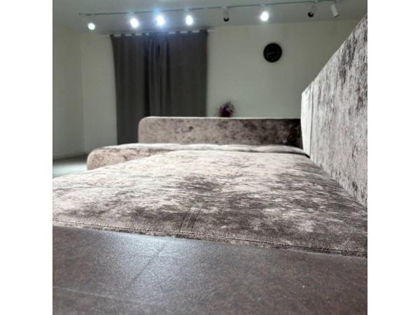 Диван-кровать Олимп-3 угловой, коричневый,  правый угол