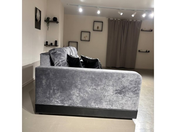 Диван-кровать Олимп-3 угловой, серый, правый угол