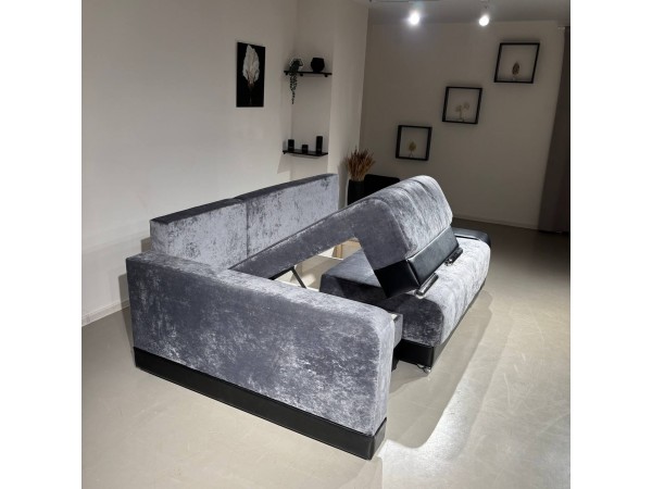 Диван-кровать Олимп-3 угловой, серый, правый угол