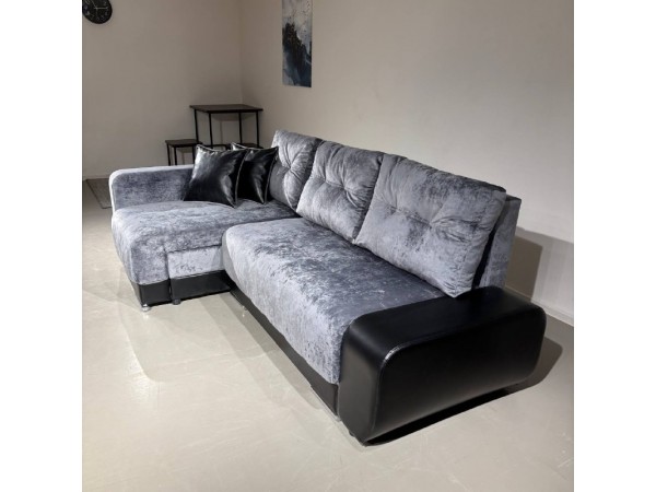 Диван-кровать Олимп-3 угловой, серый, правый угол