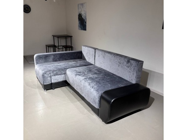 Диван-кровать Олимп-3 угловой, серый, правый угол