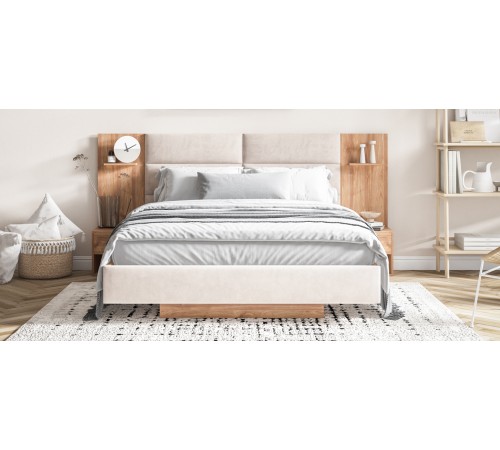Кровать BOSS LOFT 160*200 Орех Селект, MONOLIT Латте Кровать BOSS LOFT 160*200 Орех Селект, MONOLIT Латте