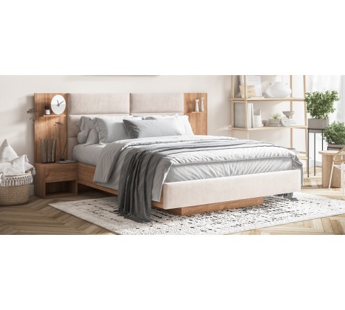 Кровать BOSS LOFT 160*200 Орех Селект, MONOLIT Латте Кровать BOSS LOFT 160*200 Орех Селект, MONOLIT Латте