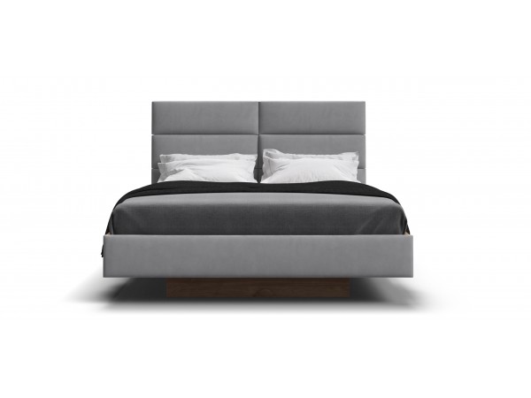 Босс Лофт Кровать+ПМ 160*200 Орех селект, Велюр Монолит сталь