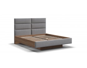 Босс Лофт Кровать+ПМ 160*200 Орех селект, Велюр Монолит сталь