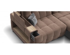 Босс ХО диван Велюр Монолит мокко