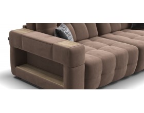 Босс ХО диван Велюр Монолит мокко