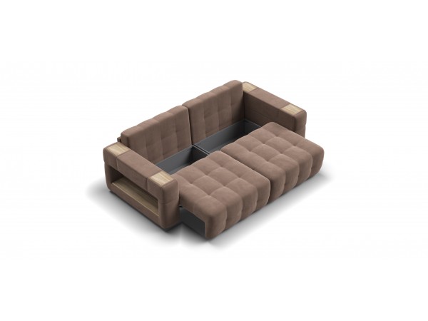 Диван BOSS.XO велюр Monolit мокко / WOOD Smok