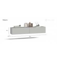 ТВ Тумба BOSS STANDART 140 Шиншилла серая