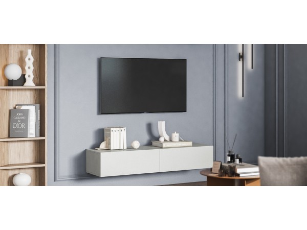 ТВ Тумба BOSS STANDART 140 Шиншилла серая