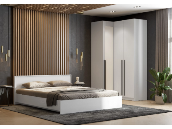 Кровать Берген КР-140 белое дерево