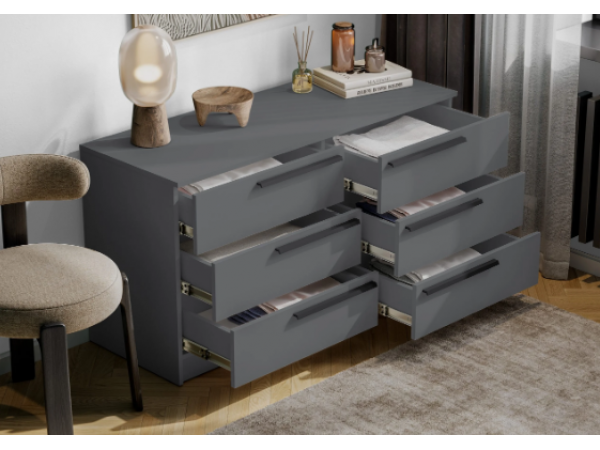 Комод Берген КМ-1200  серый графит