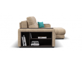 Босс ХЛ угловой диван Велюр Роял шампань