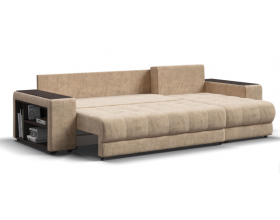 Босс ХЛ угловой диван Велюр Роял шампань