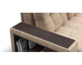 Босс ХЛ угловой диван Велюр Роял шампань