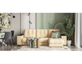 Босс ХЛ угловой диван Велюр Роял шампань