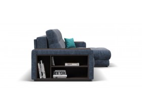 Босс ХЛ угловой диван Велюр Роял синий