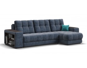 Босс ХЛ угловой диван Велюр Роял синий