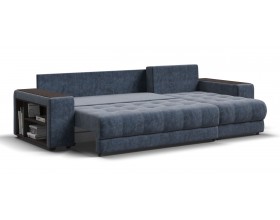 Босс ХЛ угловой диван Велюр Роял синий