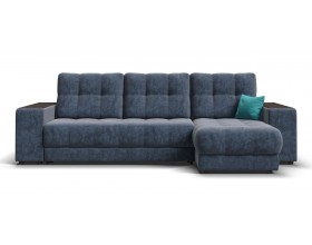 Босс ХЛ угловой диван Велюр Роял синий