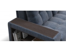 Босс ХЛ угловой диван Велюр Роял синий