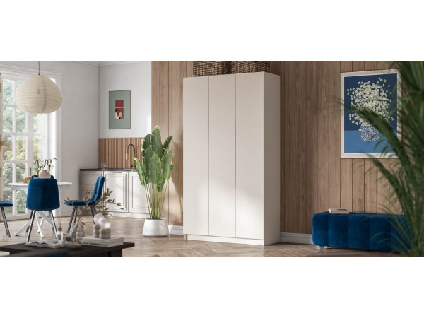 Идея 120 шкаф распашной 3Д Белый