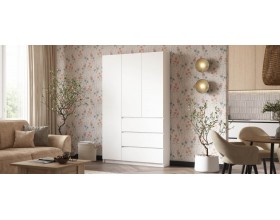 Идея 135 шкаф распашной 3Д+ящики Белый