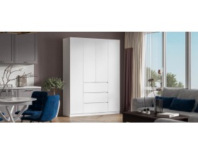 Идея 160 шкаф распашной 4Д+ящики Белый