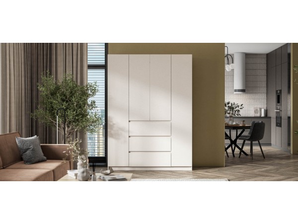 Идея 160 шкаф распашной 4Д+ящики Кашемир