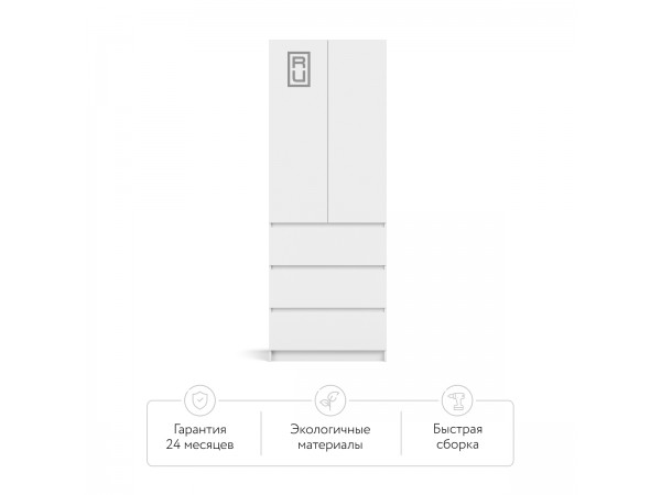Идея 80 шкаф распашной 2Д+ящики Белый