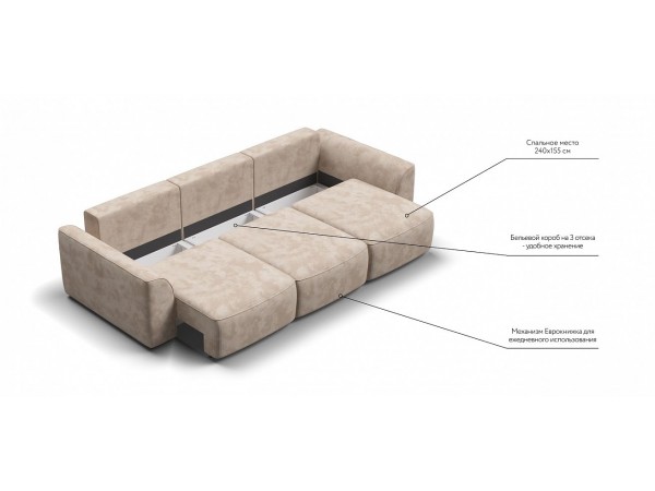 Диван KING MODOOL MAX Велюр Alkantara пепел Диван KING MODOOL MAX Велюр Alkantara пепел