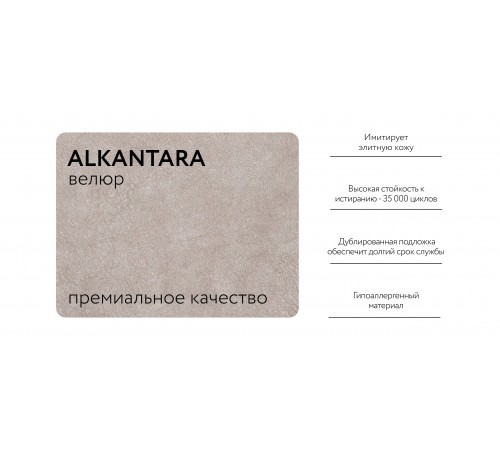 Пуф BOSS XL велюр Alkantara пепел