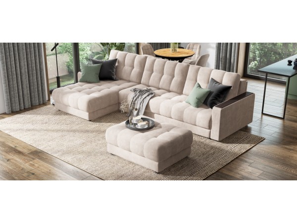 Пуф BOSS XL велюр Monolit латте