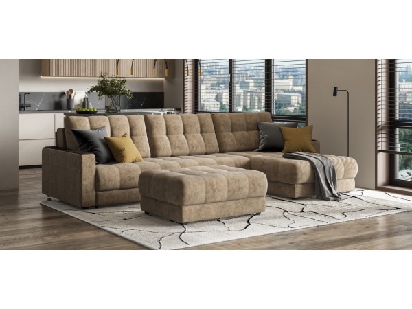 Пуф BOSS XL  Велюр Роял тауп