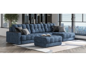 Босс пуф Велюр Роял синий