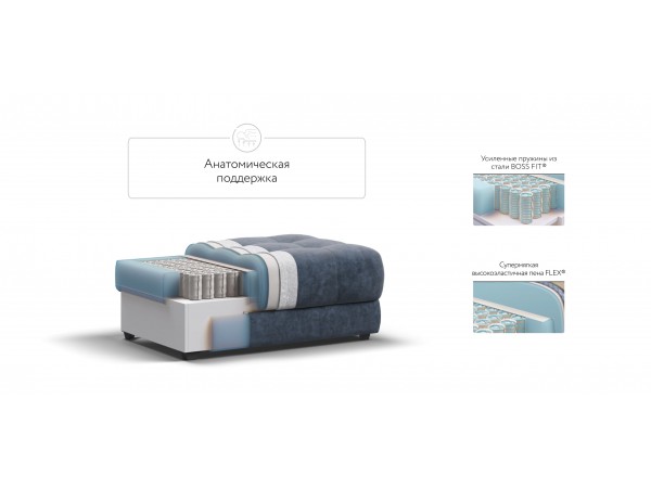 Пуф BOSS XL Велюр Royal топаз NEW