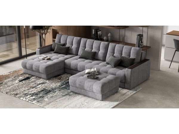 Пуф BOSS XL Велюр Роял агат