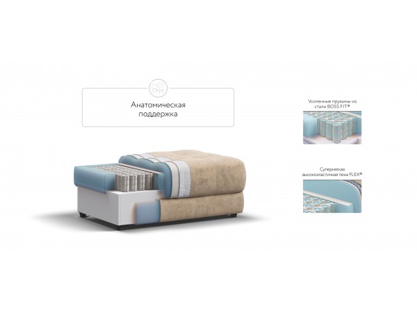 Пуф BOSS XL Велюр Роял шампань