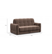 Диван BOSS Sleep 140 велюр Monolit мокко