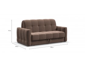 Диван BOSS Sleep 140 велюр Monolit мокко