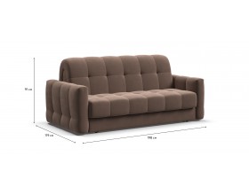 Диван BOSS Sleep 160 велюр Monolit мокко