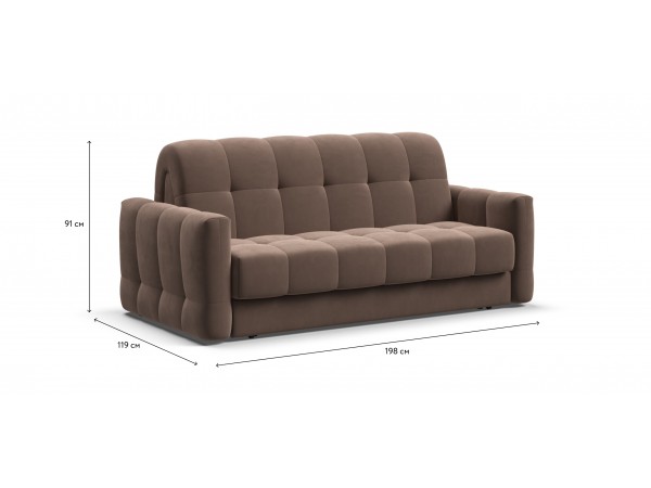 Диван BOSS Sleep 160 велюр Monolit мокко
