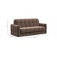 Диван BOSS Sleep 160 велюр Monolit мокко