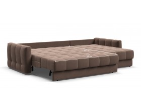 Босс Слип 160 угловой диван Велюр Монолит мокко