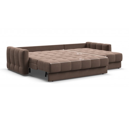 Угловой диван BOSS Sleep 160 велюр Monolit мокко Угловой диван BOSS Sleep 160 велюр Monolit мокко